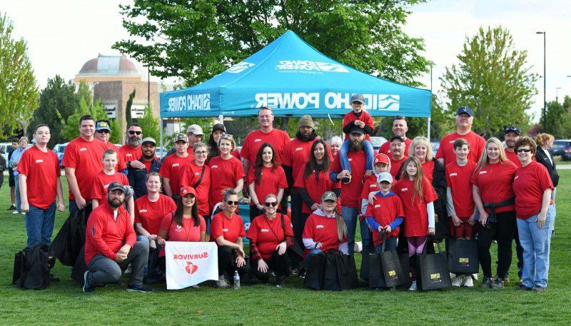 A group of Idaho Power employees at the Heart Walk.